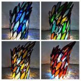 stained glass tea light holders