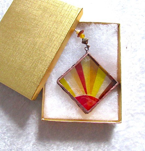 sunrise stained glass decoration