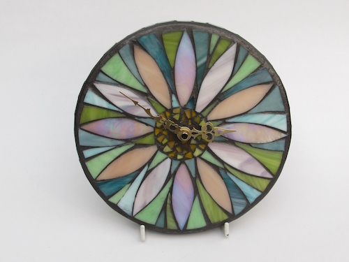 stained glass clock